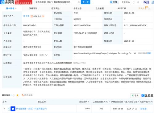 新石器宿遷成立智駕智能科技公司，加碼AI基礎(chǔ)軟件開發(fā)，或成自動(dòng)駕駛行業(yè)新變量
